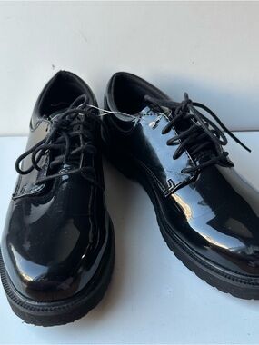 Bates | Shoes | Bates Black Patent Leather Lace Up Military Issue Dress  Oxfords Shoes Mens 4 D | Poshmark